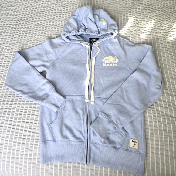 ๐ Roots Original Full Zip Hoodie Blue - Picture 2 of 5